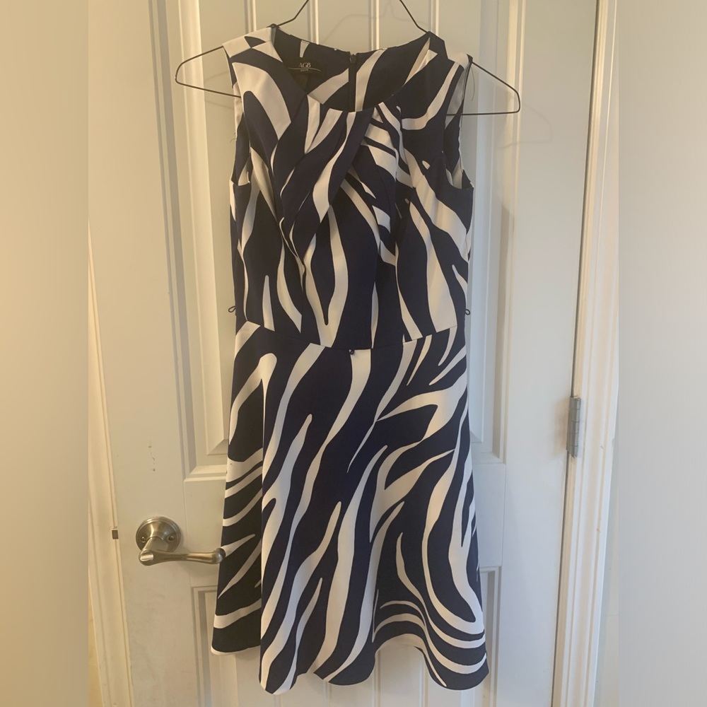 AGB Navy and White Dress